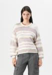 Джемпер JJXX JXAMELIA CREW NECK, Fog//Multi-Coloured/Beige - фото