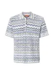 Поло с узором «шеврон» Missoni, синий - фото