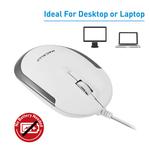 Оптическая бесшумная USB-мышь Macally (белая/серая) - фото 4