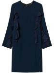 Мини-платье с оборками TWINSET, синий - фото