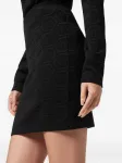 Жаккардовая юбка мини с монограммой Philipp Plein, черный - фото 5