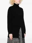 Кашемировый джемпер с высоким воротником TWINSET, черный - фото 3
