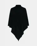 Черное пончо с воротником Pieces - фото 5