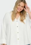 Блуза ONLY Carmakoma Button-down blouse, Cloud Dancer/Off-White - фото 5