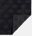 Шарф из смесовой шерсти BB Balenciaga, черный - фото 5