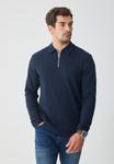 Поло Pier One LONG SLEEVED WAFFLE POLO, Sky Captain /Dark Blue - фото