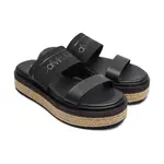 Кожаные тапочки Calvin Klein, черный - фото 2