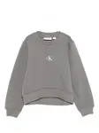Свитшот с логотипом Calvin Klein Kids, серый - фото