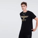 Футболка Unisex Boy London черная с белым логотипом - фото 11