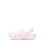 Сабо Crocs Classic Warped Checker Clog, белый/розовый - фото