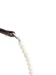 Кожаное ожерелье с жемчугом Obsidian, белый - фото 3