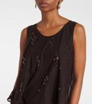 Украшенный топ Xu Zhi, коричневый - фото 4