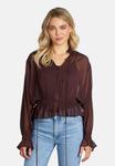 Блуза Alma en Pena Button-down blouse, Brown - фото