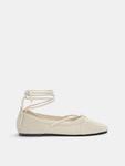 Балетки с ремешком Pull&Bear, экрю - фото 6