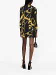 Платье мини с принтом Baroque Versace Jeans Couture, черный - фото 3