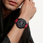 Мужские часы EDIFICE Black ECB-10HR CASIO, красно-черные - фото 6