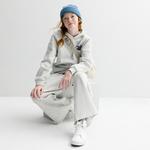 Детские флисовые спортивные брюки с широкими штанинами Sea + Skye, Grey - фото 4