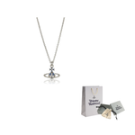 Vivienne Westwood Серебряное латунное ожерелье Unisex Silver - фото