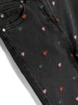 Stella McCartney Kids прямые джинсы с вышивкой, серый - фото 3