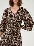 Платье Pedra Leopard Print длиной до колена KAFFE, Beige - фото 4