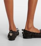 Кожаные балетки с бантом Acne Studios, черный - фото 7