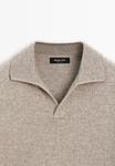 Топ Massimo Dutti V-NECK, Beige - фото 9