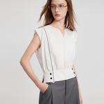 ELLE Рубашка Women's White Pointed Collar Moderate - фото 5