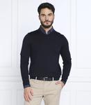 Свитер из шерсти BOSS BLACK baram-l regular fit, темно-синий - фото 3