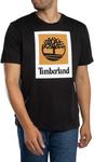 Timberland мужская футболка Square Stack Logo, Black - фото