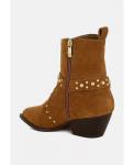 Замшевые ботильоны Rodeo с заклепками Rag & Co, коричневый/бежевый - фото 3