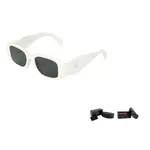 PRADA Прямоугольные солнцезащитные очки, White - фото