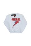 Толстовка с потертостями Rebel David Bowie, белый - фото 2