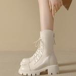 Lanza Белые женские ботинки Martin, цвет White - фото 6