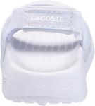 Lacoste unisex-child Juniors' Serve Slide, White/Graphite - фото 3