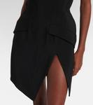 Платье-бюстье из крепа Mugler, черный - фото 5