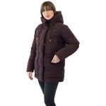 Женская утепленная куртка с капюшоном и воротником-подушкой Nine West, Merlot - фото 2