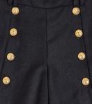 Украшенные шерстяные шорты Balmain Kids, синий - фото 3