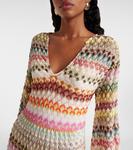 Мини-платье крючком Missoni, Multi Green, Pink Brown White - фото 4
