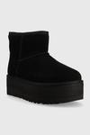 Ботинки кожаные UGG Classic на мини-платформе, черный - фото 2