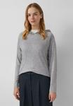 Худи s.Oliver LONGSLEEVE AUS STRETCH, Graphit/Mottled Light Grey - фото
