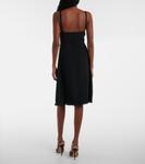 Атласное платье-комбинация Alessandra Rich, черный - фото 3