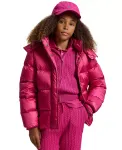 Детская куртка с капюшоном Metallic для девочек 7-16 лет Polo Ralph Lauren, розовый - фото
