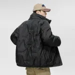 Пуховик Unisex Stand Collar Thickened Down Jacket Jeep, серый - фото