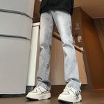 Джинсы унисекс без тематики, желтая грязь - фото 7