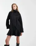 Черное платье мини с тренчем ASOS DESIGN - фото 4