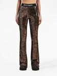 Palm Angels расклешенные брюки с пайетками, коричневый - фото 3