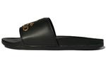 Шлепанцы Adidas Adilette Comfort Slides Core Black Gold Metallic - фото