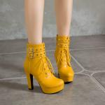 Ботильоны платформы Scaoruki, 109 Yellow - фото 4