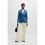 Приталенный пиджак из синего денима с кромкой BOSS - фото 2