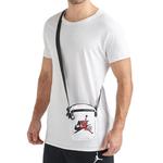 Мини-сумка кроссбоди праздничная белая Jordan, бело-красный логотип - фото 5